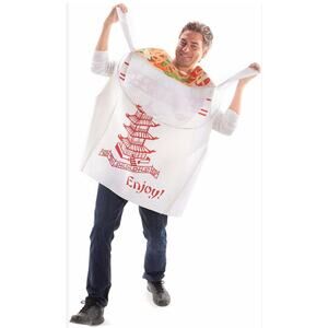 Brand New Hauntlook Adult One Size Chinese Food Take Out Halloween Costume